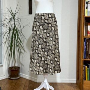 Coco Bianco Snakeskin Print Midi Skirt – Size Medium